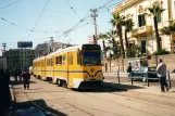 Alexandria tram line 15 with articulated tram 130 at Ramleh Station (2002)