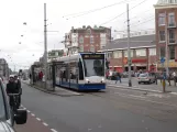 Amsterdam tram line 14 with low-floor articulated tram 2143 at Marnixstraat (2009)