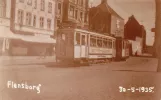 Archive photo: Flensburg tram line 3 with railcar 34 on Apenrader Straße (1935)