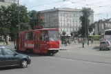 Belgrade tram line 2 with articulated tram 312 on Savski Trg (2008)