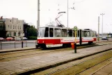 Brandenburg an der Havel extra line 2 with articulated tram 173 at Hauptbahnhof (1991)