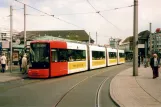 Bremen tram line 4 with low-floor articulated tram 3054 at Hauptbahnhof (2007)