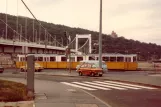 Budapest tram line 2 on Jane Haining rakpart (1983)