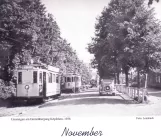 Calendar: Aachen tram line 14 with railcar 8 in front of Umsteigen am Grenzübergang Köpfchen (1938)