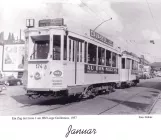Calendar: Liège tram line 1 with railcar 174 at Gare des Guillemins (1957)