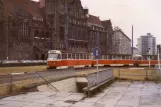Chemnitz tram line 2 with railcar 503 at Zentralhaltestelle (1990)