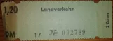 Child ticket for Kieler Verkehr (KVAG), the front (1979)
