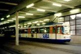 Darmstadt articulated tram 7601 inside the depot Böllenfalltor (2001)