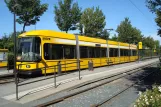 Dresden tram line 1 with low-floor articulated tram 2514 at Prohlis Gleisschleife (2011)