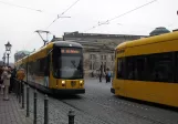 Dresden tram line 11 with low-floor articulated tram 2809 on Theaterplatz (2006)