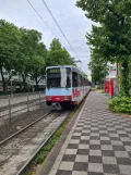 Düsseldorf extra regional line U74 with articulated tram 4287 at Prinzenallee (2022)