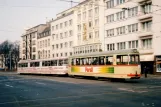 Düsseldorf tram line 709 with articulated tram 2408 at Charlotterstraße/Oststraße (1996)