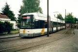 Ghent tram line 1 with low-floor articulated tram 6311 near Francisco Ferrerlaan (2002)