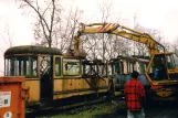 Hannover sidecar 52 on the side track at Hannoversches Straßenbahn-Museum, during scrapping (2004)