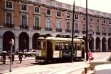 Lisbon extra line 18E with railcar 262 at Praça do Cormércio (1985)