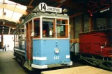 Malmköping railcar 143 inside the depot Hall III (1995)