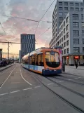 Mannheim low-floor articulated tram 5701 at Central Station (2023)
