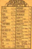 Menu card: Copenhagen, the back Sporvejen  old menu (1985)