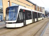 Odense Tramway with low-floor articulated tram 03 "Forbindelsen" at Odense Central Station (2024)