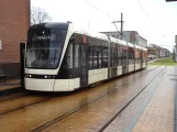 Odense Tramway with low-floor articulated tram 05 "Opdagelsen" at Kongensgade (2024)