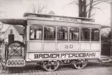 Postcard: Bremen horse tram 20 on Hermann-Böse-Straße (1911)