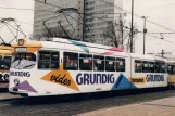 Postcard: Düsseldorf tram line 717 with articulated tram 2501 at Jan-Wellem-Platz (1986)