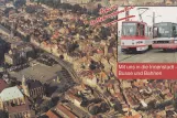 Postcard: Erfurt articulated tram 543 on Domplatz (1992)