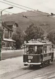 Postcard: Görlitz museum tram 29 at Biesnitz / Landeskrone (1920)