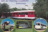 Postcard: Gotha regional line 4 Thüringerwaldbahn with articulated tram 408 near Gotha (2006)