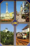Postcard: Linz tram line 1 in Linz (1998)