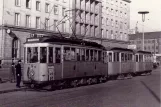 Postcard: Munich tram line 17 with railcar 502 at Hauptbahnhof (1953)