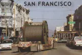 Postcard: San Francisco cable car Powell-Mason in the intersection Jackson St/Mason St (2016)