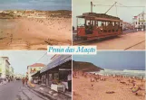 Postcard: Sintra museum line Eléctrico de Sintra with open railcar 1 near Praia das Maçãs (1973)