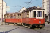 Postcard: Vienna tram line 217 with railcar 2510 near Floridsdorf Bahnhof (1967)