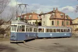 Postcard: Zürich tram line 3 with railcar 1519 at Seebach (1987)