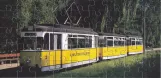 Puzzle: Bad Schandau Kirnitzschtal 241 with railcar 2 at Kurpark Bad Schandau (2011)