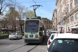 Rome extra line 2/ with low-floor articulated tram 9025 at Risorgimento S.Pietro seen from behind (2010)