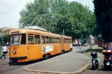 Rome tram line 19 with articulated tram 7061 on Piazza di Porta Maggiore (1999)