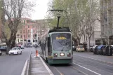 Rome tram line 19 with low-floor articulated tram 9012 on Viale Liegi (2010)