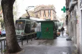 Rome tram line 19 with low-floor articulated tram 9018 on Via Gioachino Rossini (2010)