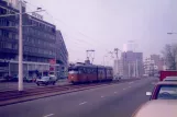 Rotterdam tram line 6 with articulated tram 1373 on Vasteland (1987)