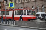 Saint Petersburg tram line 49 with articulated tram 1029 on Ligovsky Ave (2018)