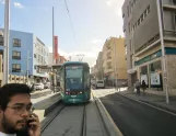 Santa Cruz de Tenerife tram line 2 with low-floor articulated tram 16 at La Cuesta (2017)