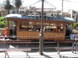 Sóller tram line with railcar 23 on Carretera Puerto Sóller (2013)