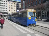 Stockholm Djurgårdslinjen 7N with sidecar 618 at Norrmalmstorg (2019)