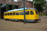 The Hague railcar 1165 on the entrance square Haags Openbaar Vervoer Museum (2014)