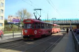 Warsaw tram line 23 with railcar 692 at PKP Koło (Majakowskiego) (2011)
