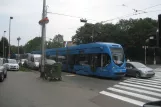 Zagreb tram line 17 with low-floor articulated tram 2225 on Maksimirska cesta (2008)