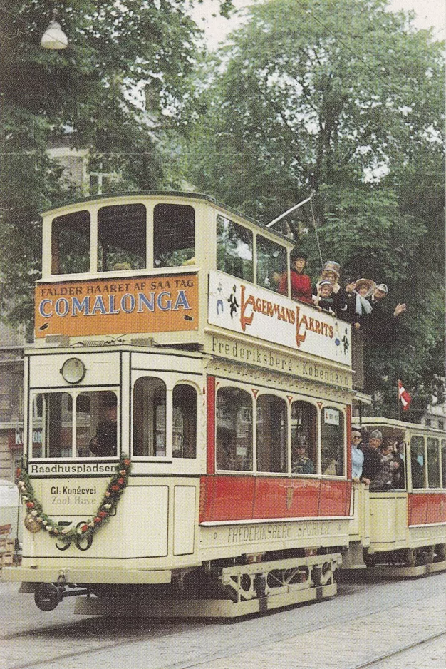 Postcard: Copenhagen museum tram 50 on Allégade (1967)