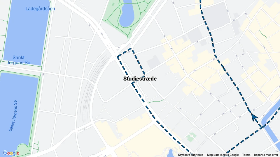 Copenhagen tourist line T route map